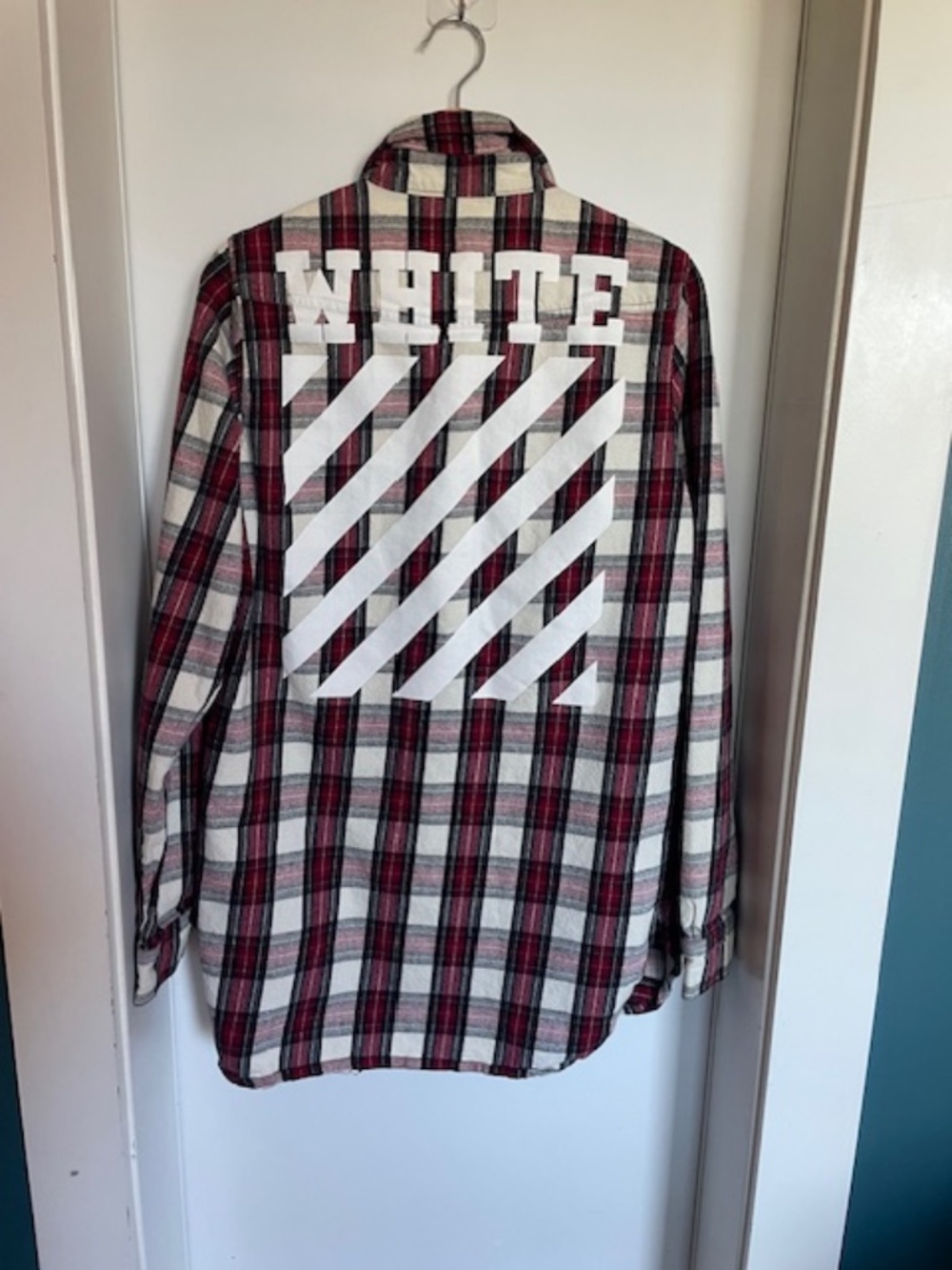 **RARE** Off-White c/o Virgil Abloh Red/White Checked Oversized Flannel